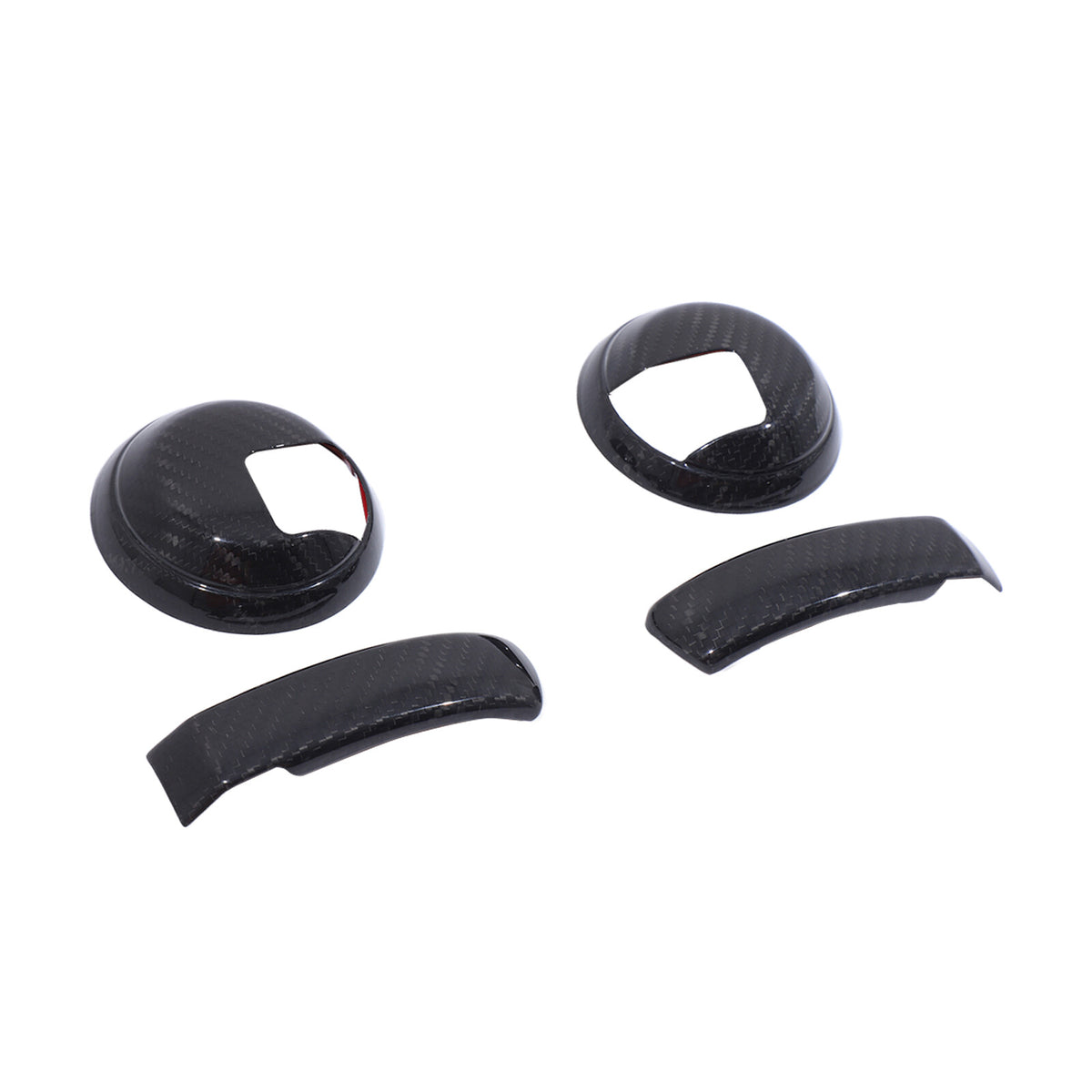 Real Carbon Fiber Interior Door Handle Trim For Fiat 500 Abarth 595 695 2010+ 12