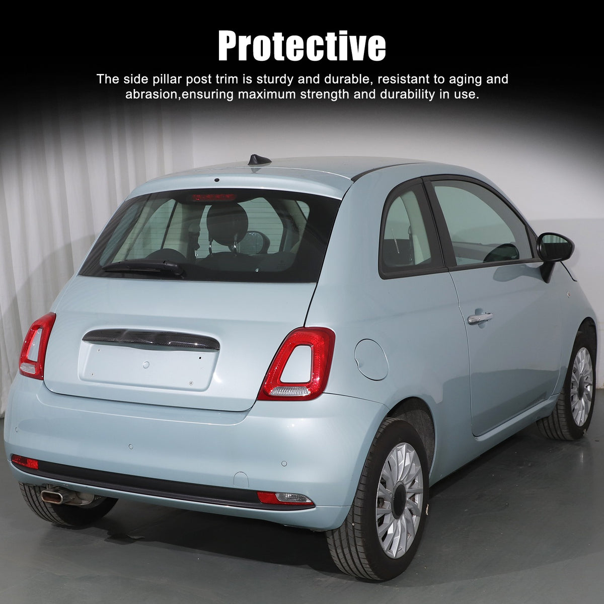 Real Carbon Fiber Tailgate Trim For Fiat 500 312 2010+ 7
