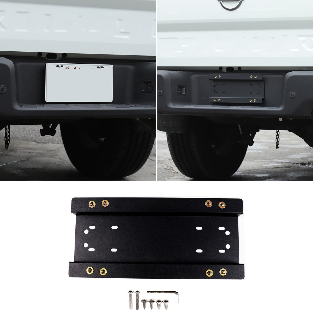 Carbon Steel Front License Plate Frame Trim For Nissan Frontier 22+ (US Version) 2