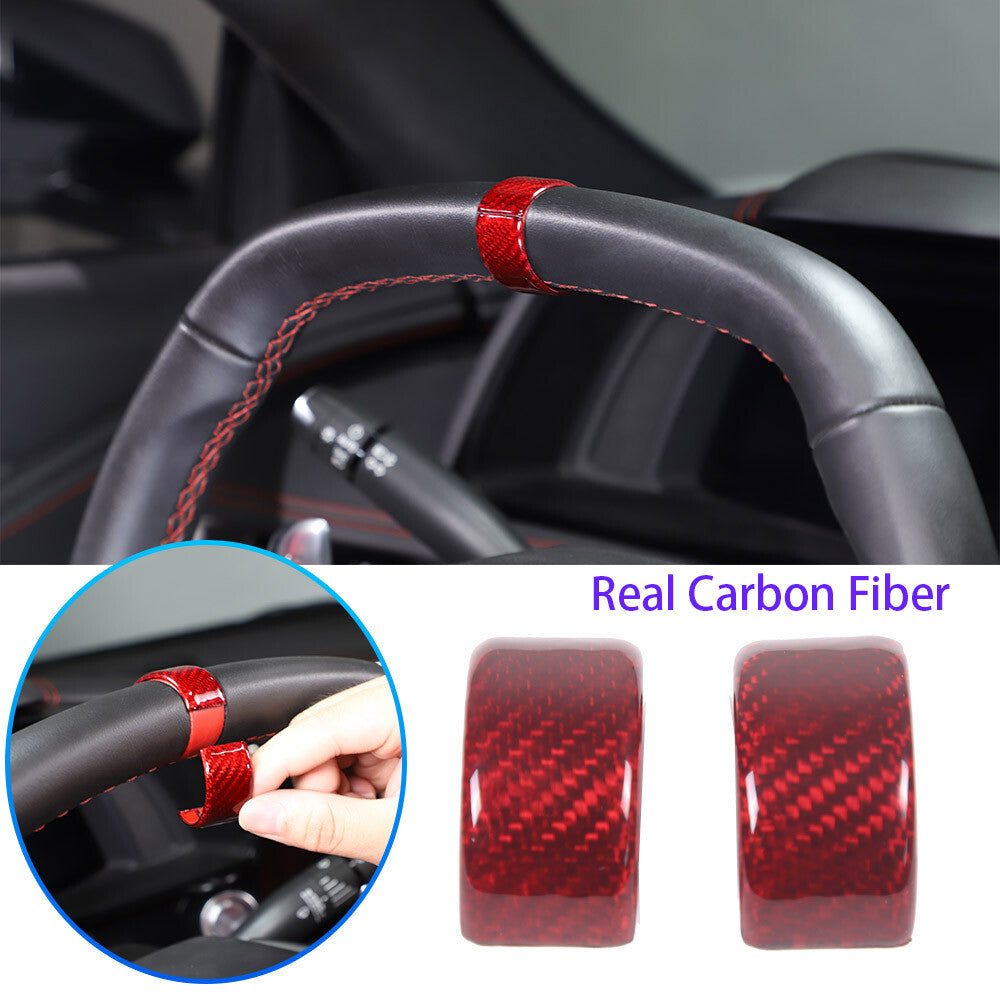 Red Real Carbon Fiber Full Interior Set Decor Trim Kit for Corvette C8 20-25 236