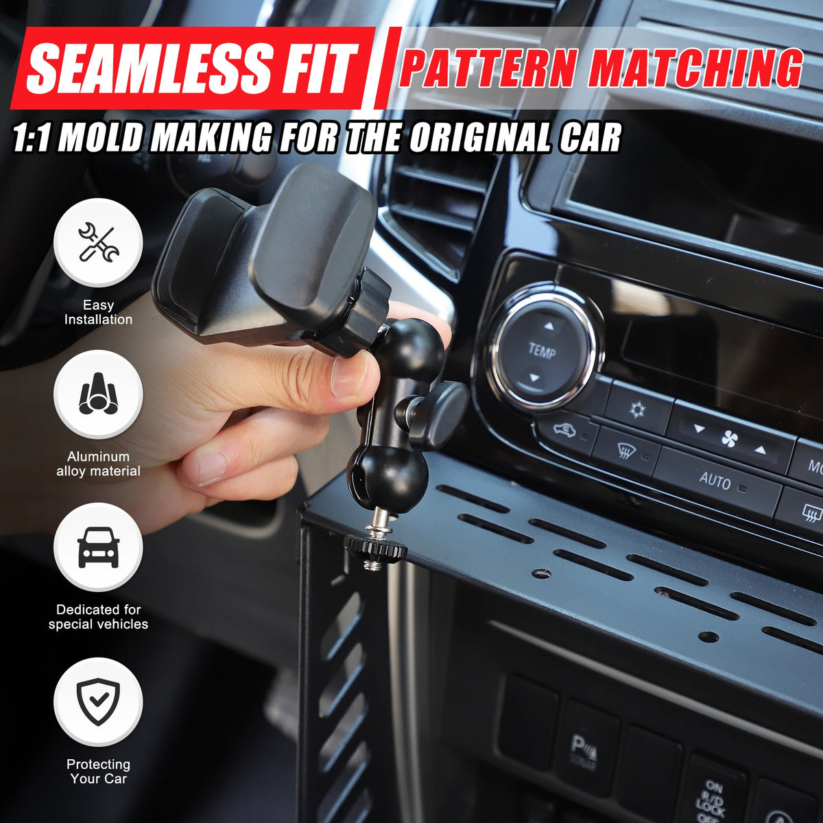 Center Console Molle Panel Digital Device Mount For Mitsubishi L200 Triton 19-23 15