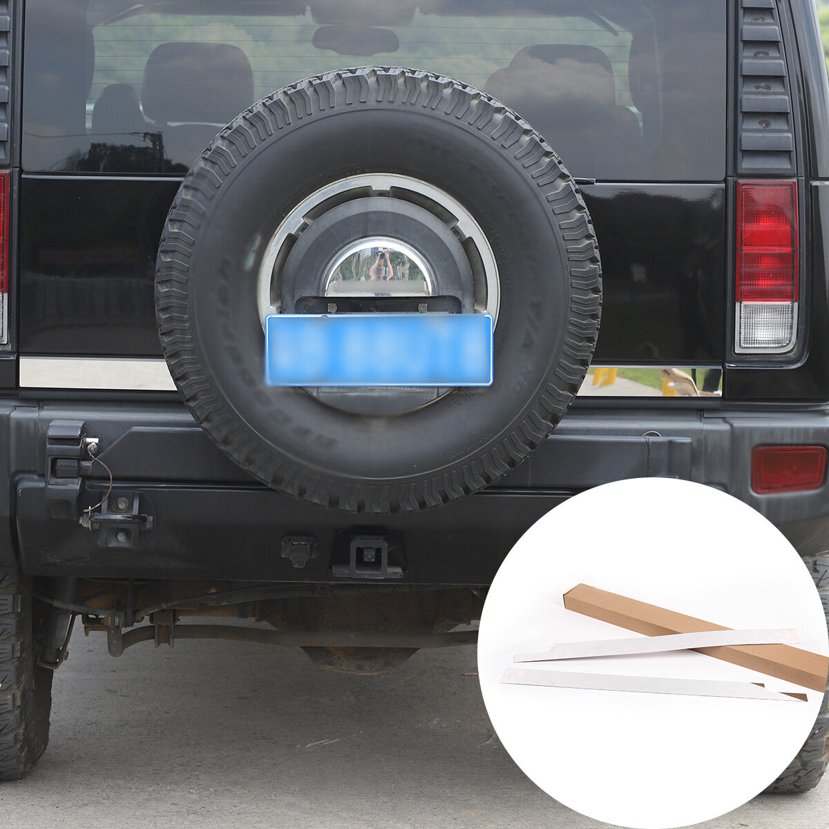 Stainless Steel Tailgate Accent Trim 1 Pc Set For Hummer H2 2003-2009 US 7