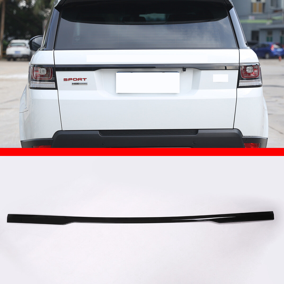 Glossy Black Tailgate Trim Strip For Land Rover Range Rover Sport L494 14-21 13