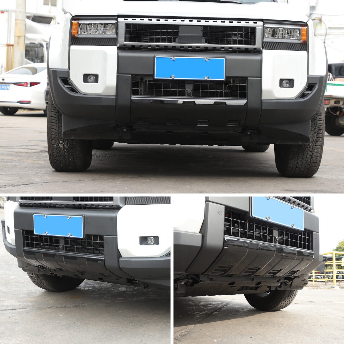 Glossy Black Front Bumper Guard Plate Trim For Land Cruiser LC250 2024-2025 US 6