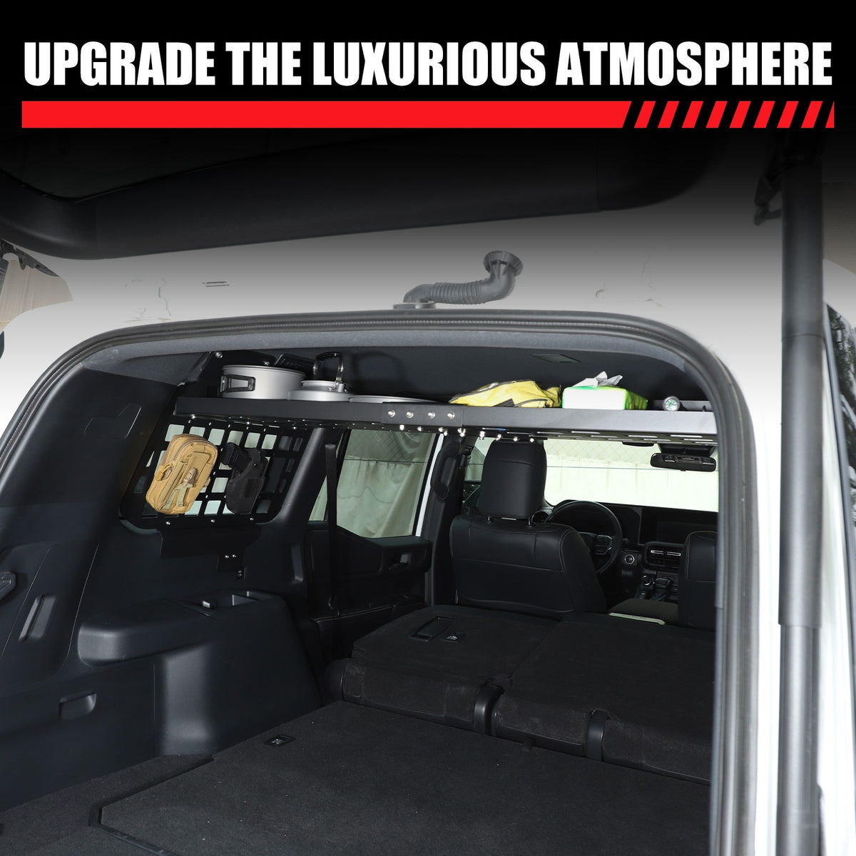 Molle Panel Trunk Shelf Storage Rack For Toyota Land Cruiser Prado LC250 2024+ 18