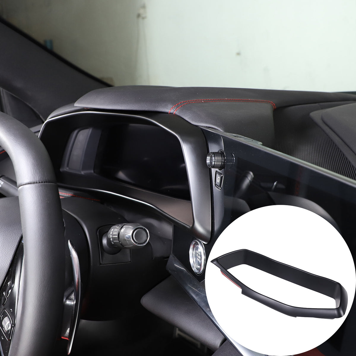 Matte Black Instrument Gauge Cluster Cover Trim For Corvette C8 Z51 Z06 2020-25 13