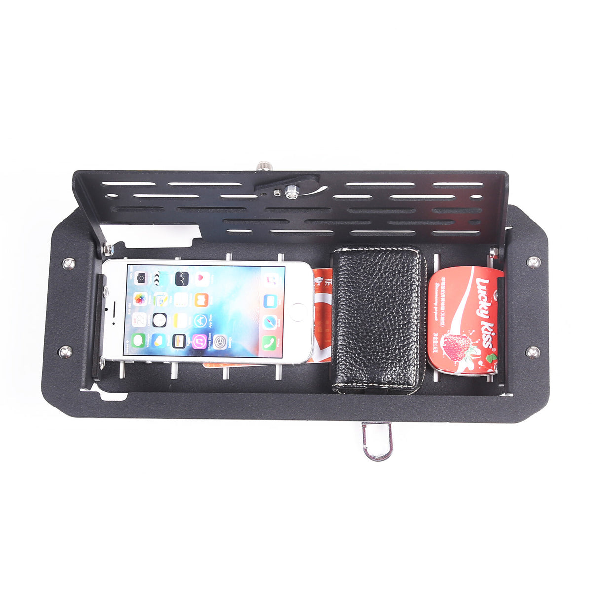 Black Alloy Dashboard Storage Box Interior Trim Cover For Toyota Tundra 22-26 16