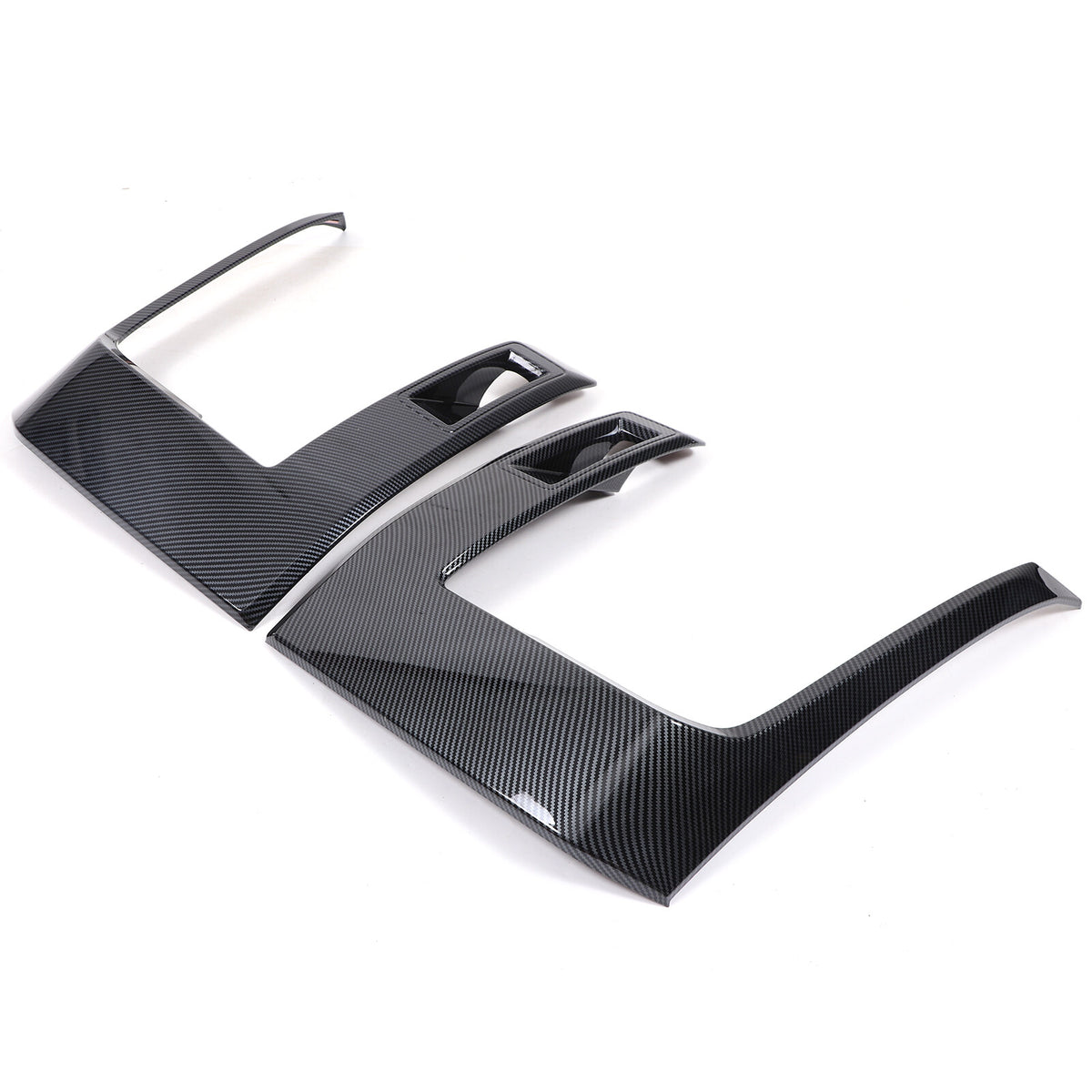 ABS Carbon Fiber Headlight Eyebrow Eyelid Cover Trim For Mitsubishi L200 2024-25 7