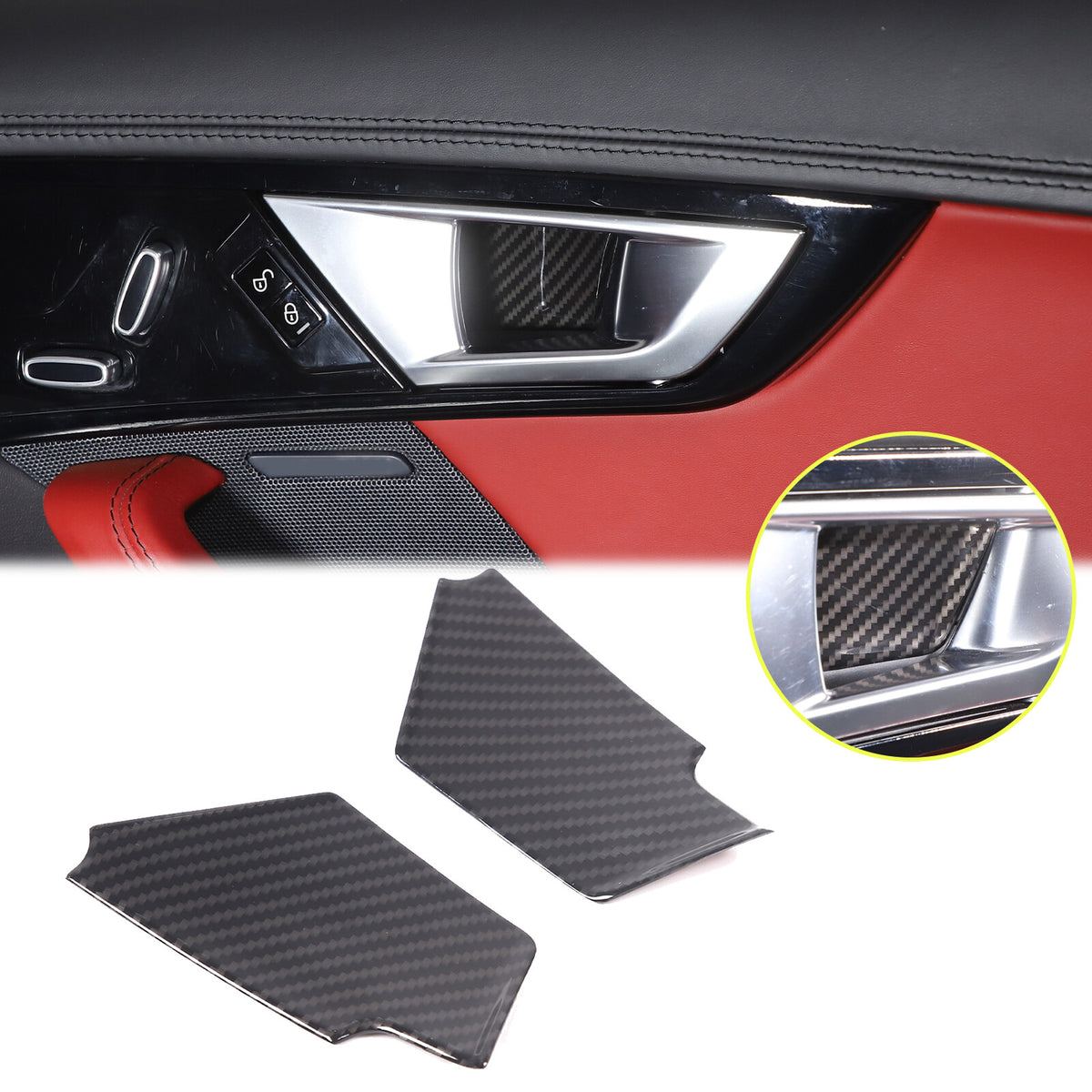 ABS Carbon Fiber Interior Full Set Cover Trim Kit For Jaguar F-type X152 2013-25 - Styles 11-15 39
