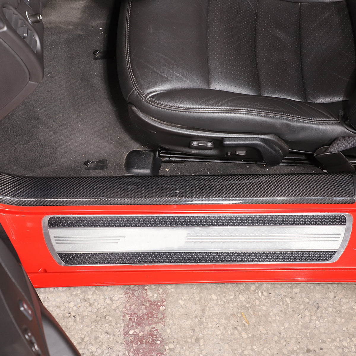 Real Carbon Fiber Built In Scuff Door Sill Bar Plate For Corvette C6 2005-2013 14