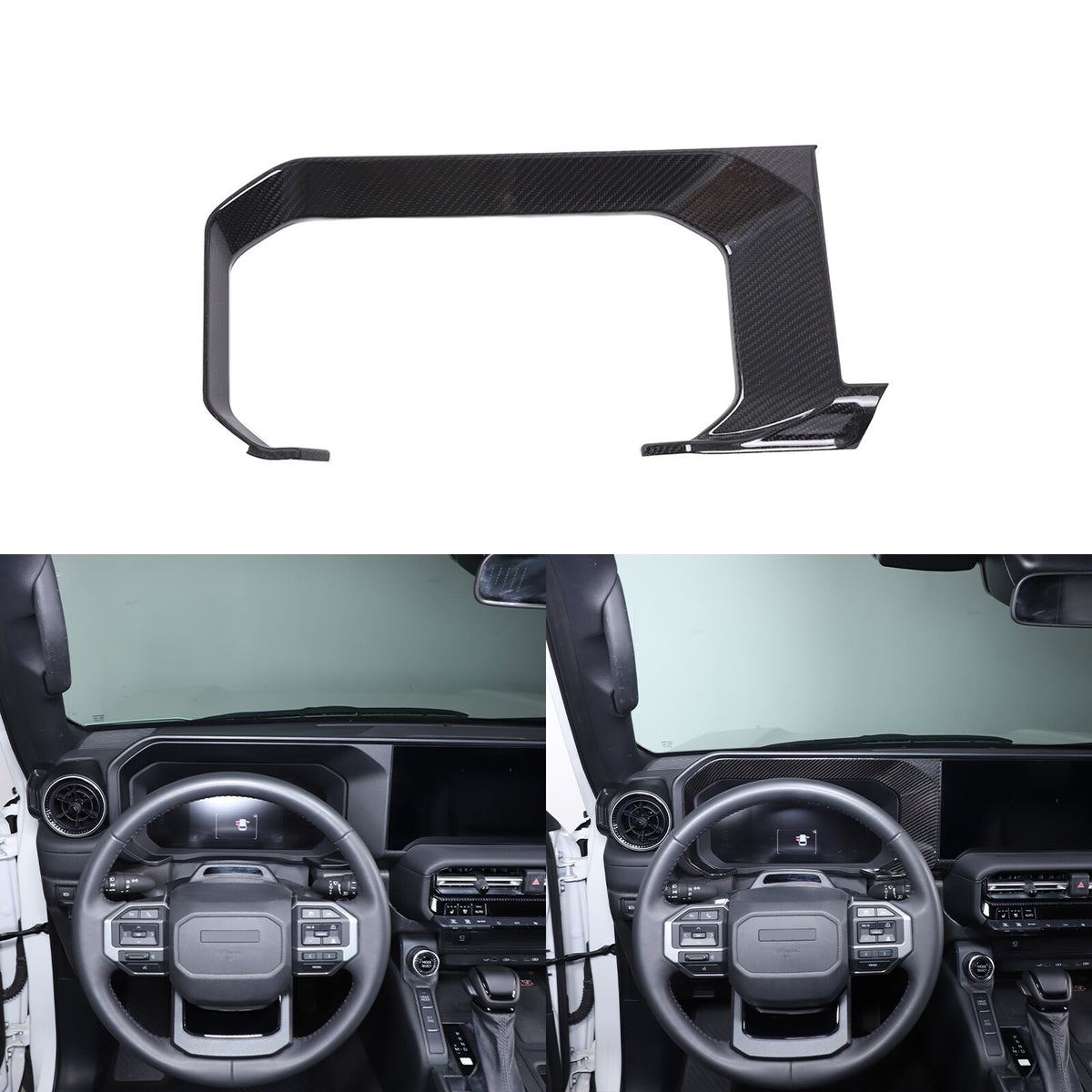 Real Carbon Fiber Dashboard Instrument Trim For Land Cruiser Prado LC250 24+ 9