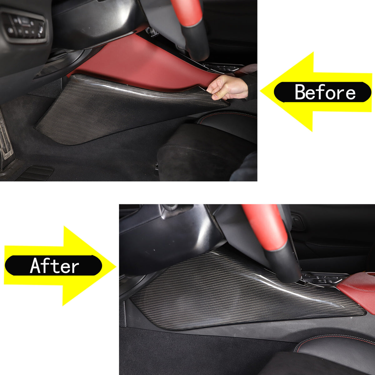 Real Carbon Fiber Center Console Left Side Panel Trim Cover FOR Supra 2019-2024 3