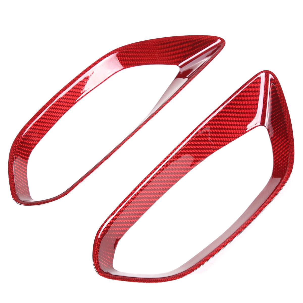 Red Carbon Fiber Seat Adjustment Button Trim Cover For Corvette C8 2020-26 13