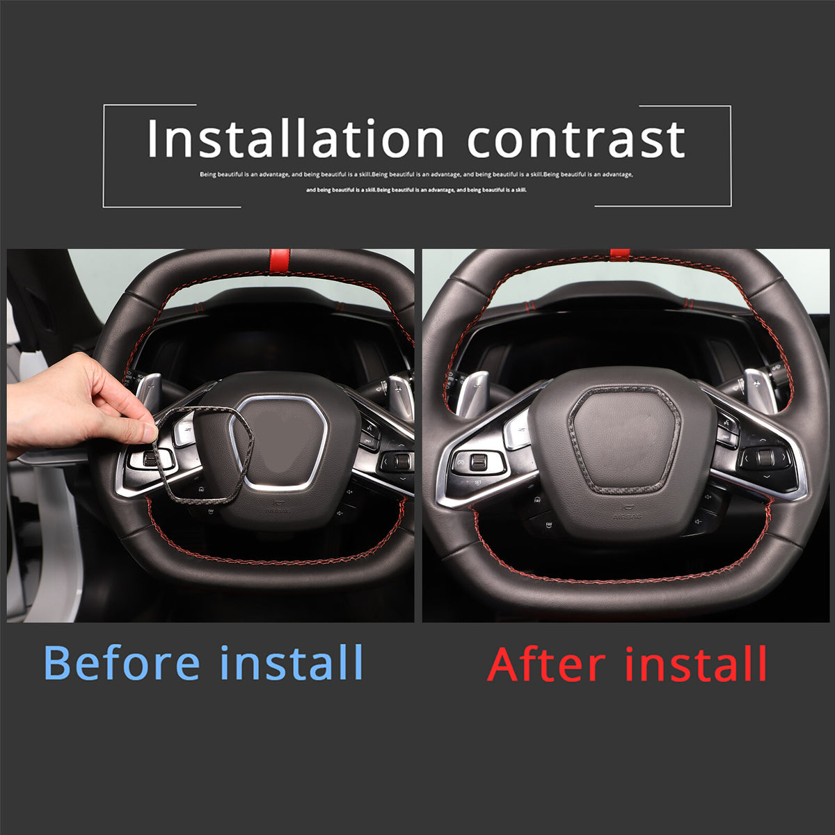 Real Dry Carbon Fiber Full Interior Center Set Trim Kit For Corvette C8 20-25 US - Styles 31-35 53