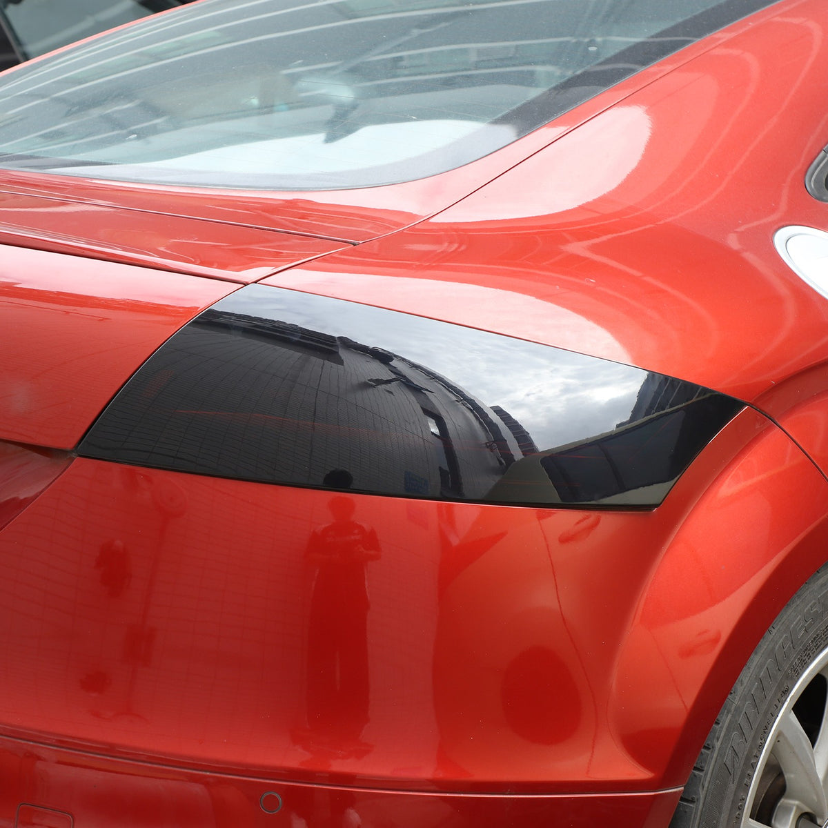 ABS Transparent Gray Rear Tail Light Smoked Cover Trim For Audi TT 2008-14 19
