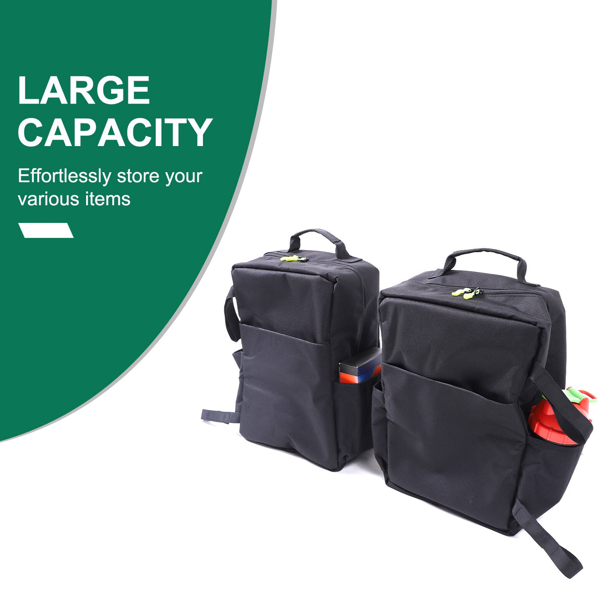 Black Underseat Organizer Tool Pockets Storage Bag for Nissan Titan 2016-2023 19