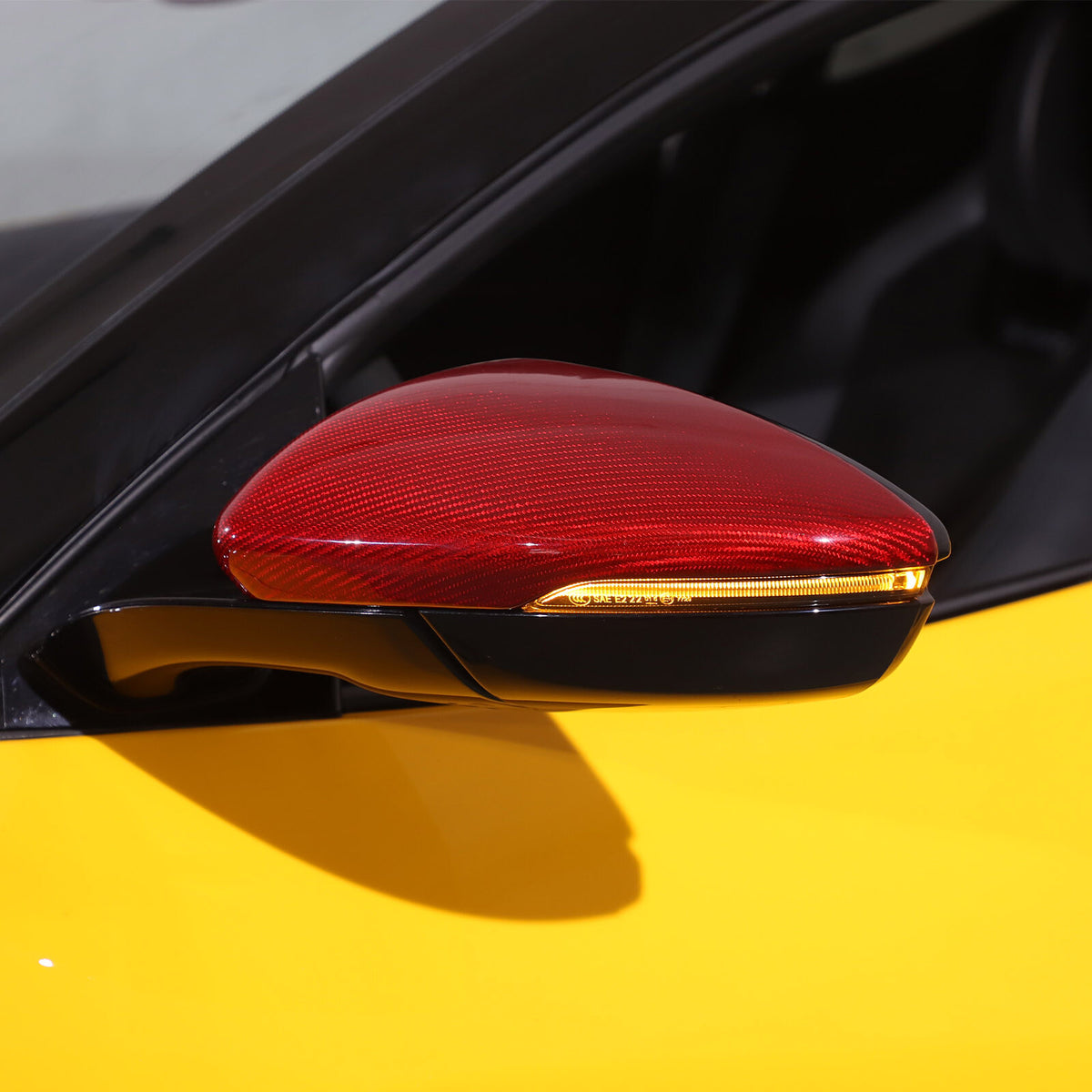 Red Real Carbon Fiber Interior Exterior Conosle Trim Cover For Lotus EMIRA 21-25 45