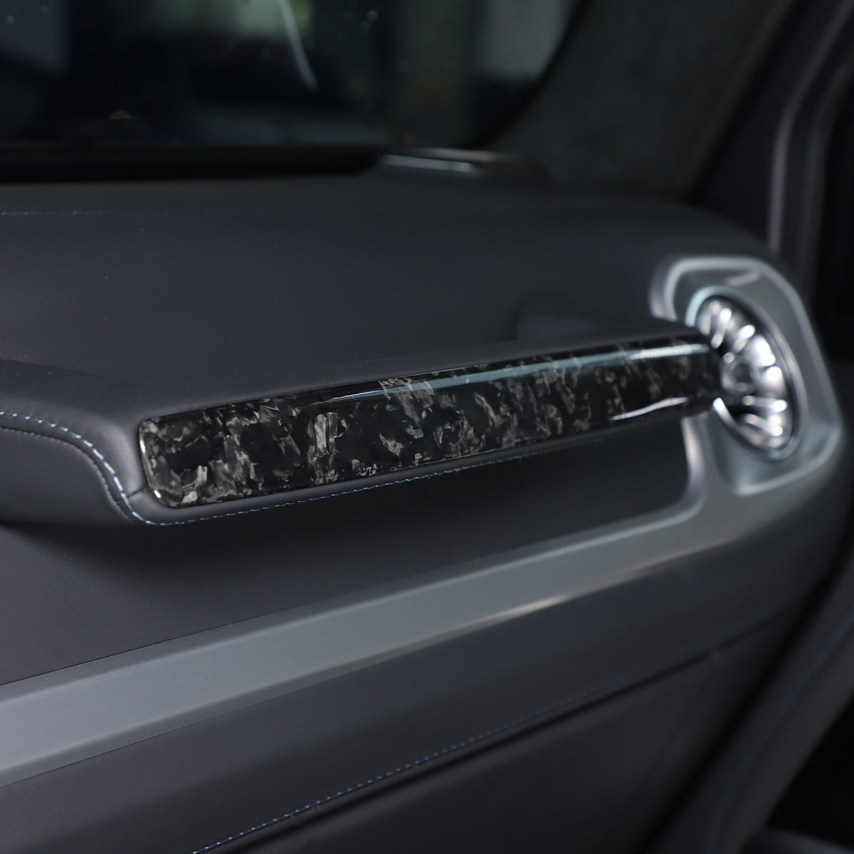 Carbon Copilot Glove Box Handle Decoration Cover For Benz G-Class W463 2019-2023 4