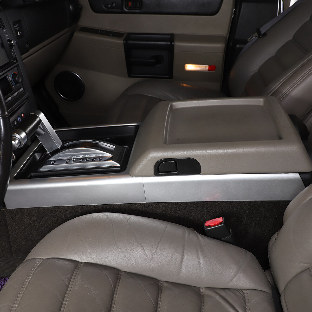Silver Interior Gear Shift Panel Side Trim Cover For Hummer H2 2003-2007 6