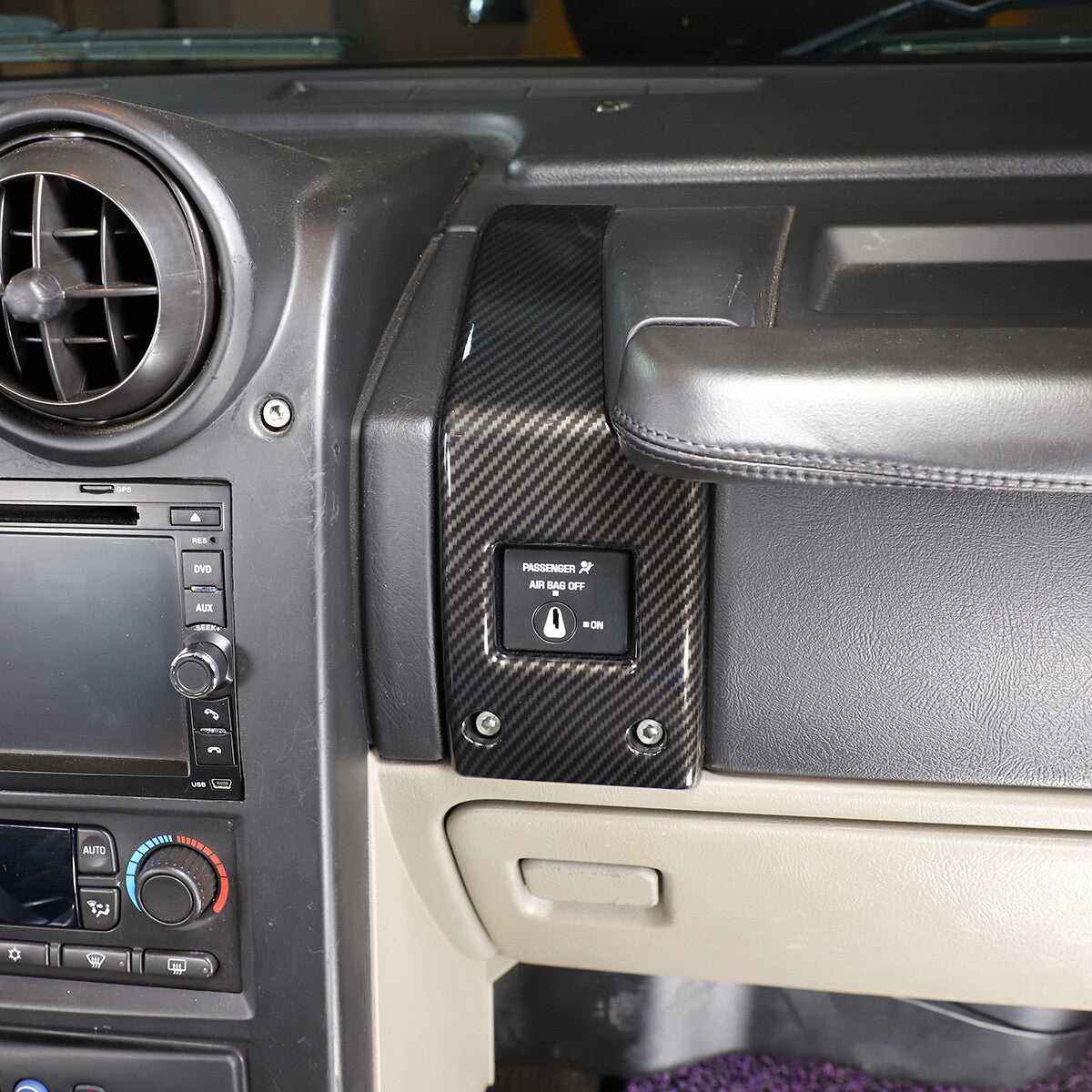 ABS Carbon Fiber Side Air Vent Outlet Cover Trim For Hummer H2 03-07 9