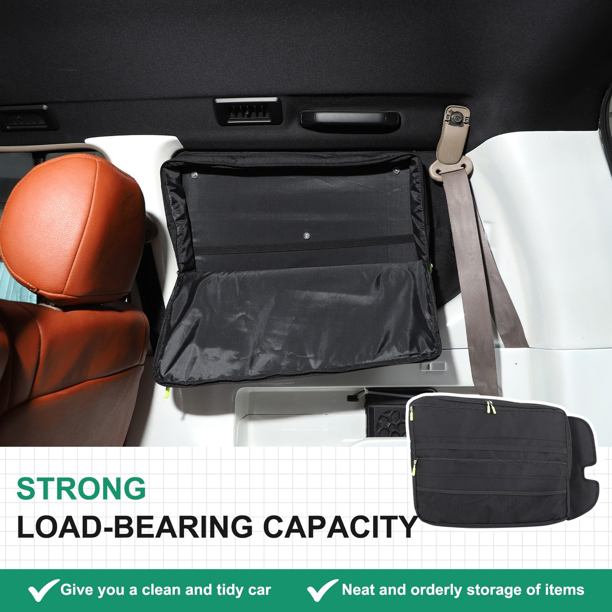 Rear Trunk Right Side Window Storage Bag Tray Box For Toyota Prado LC90 1996-02 1