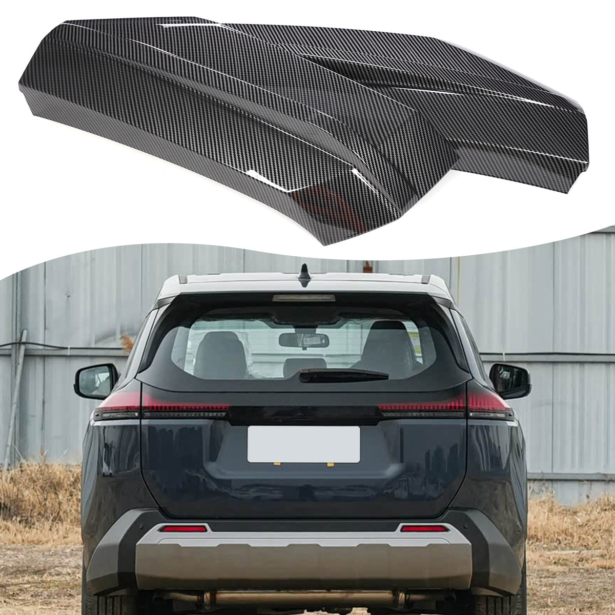 Carbon Fiber ABS Rear Bumper Corner Molding Trim For Toyota RAV4 XA60 2026+ 8