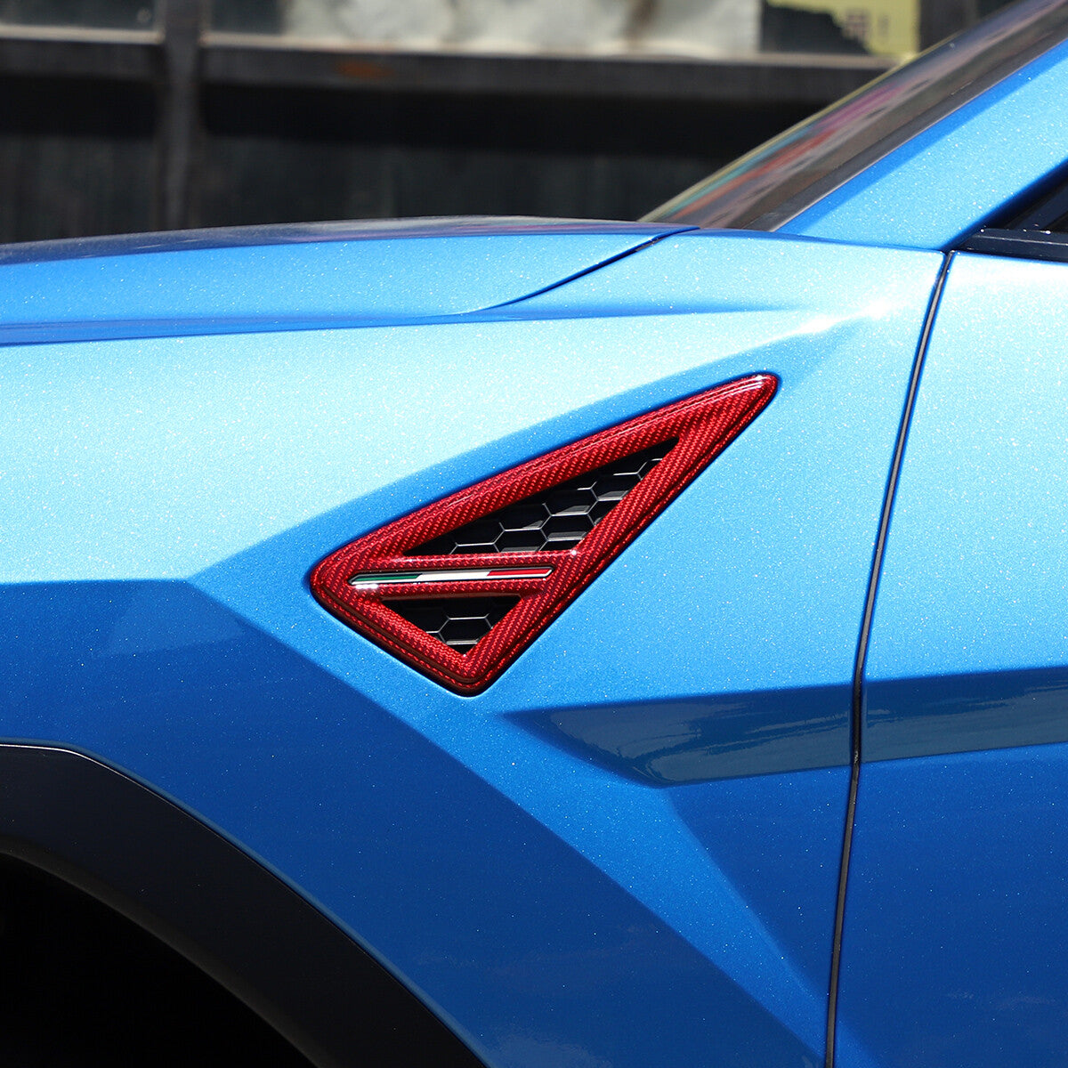 Red Car Side Wing Air Flow Fender Vent Trim Sticker For Lamborghini URUS 18-23 3