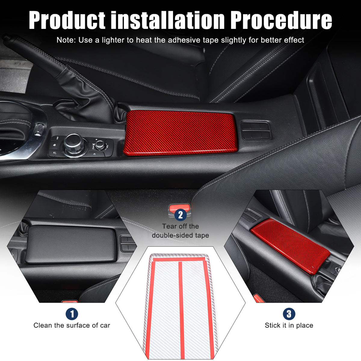 Real Carbon Fiber Center Console Armrest Box Cover Trim For Mazda MX-5 Miata 16+ 21