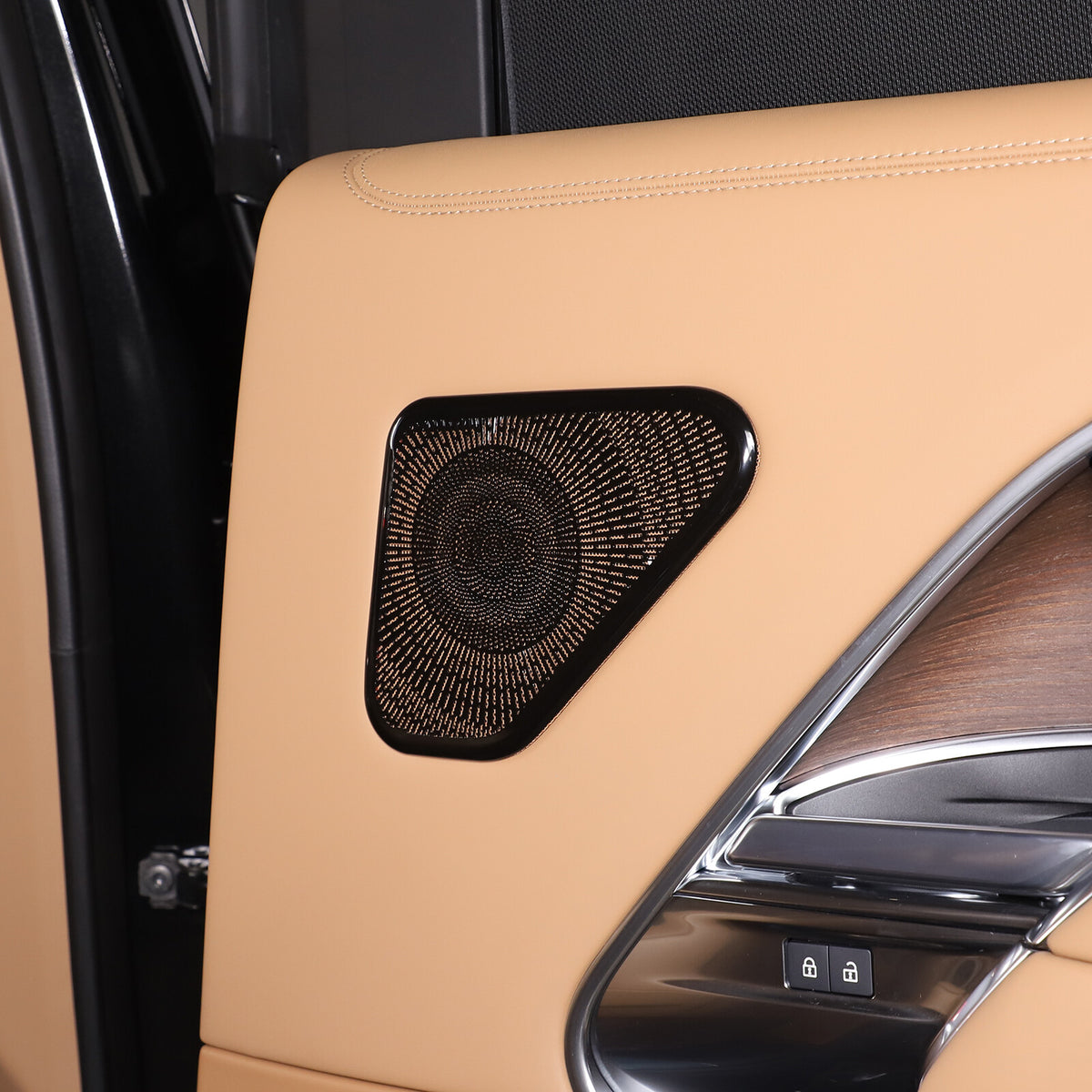 6PCS Black Stainless Door Speaker Trim Cover For LR Range Rover Vogue 2023 11