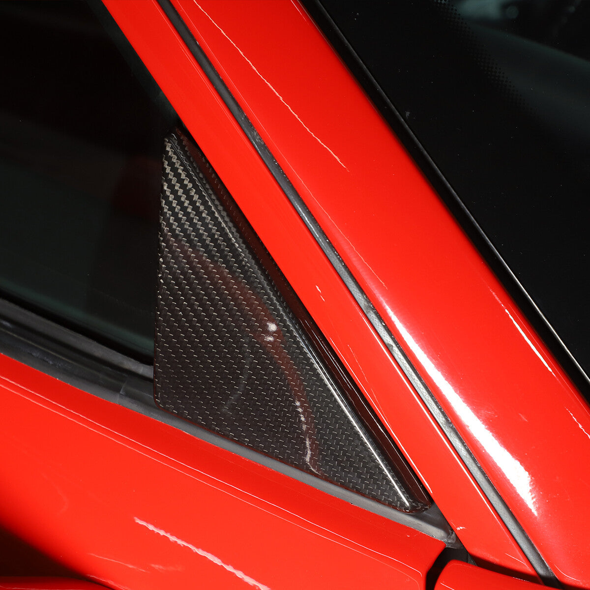 Triangle Cover Front Door Window Trim For Ferrari 458 2011-2016 5