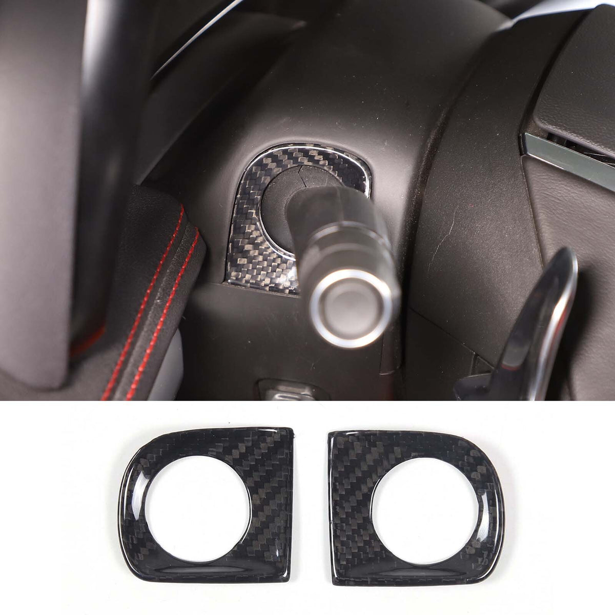 Dry Real Carbon fiber Steering Wheel Base Cover Set For Corvette C8 Z06 2020-26 12