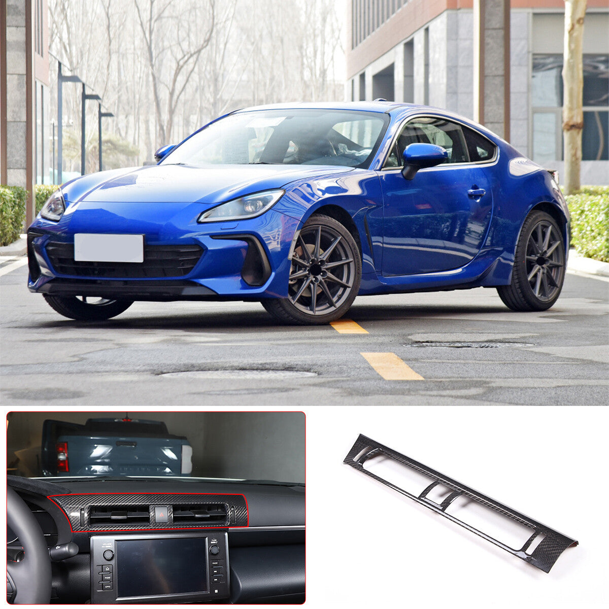 Carbon Fiber Central Air Vent Panel Frame Trim For Toyota 86/Subaru BRZ 2022+ US 12