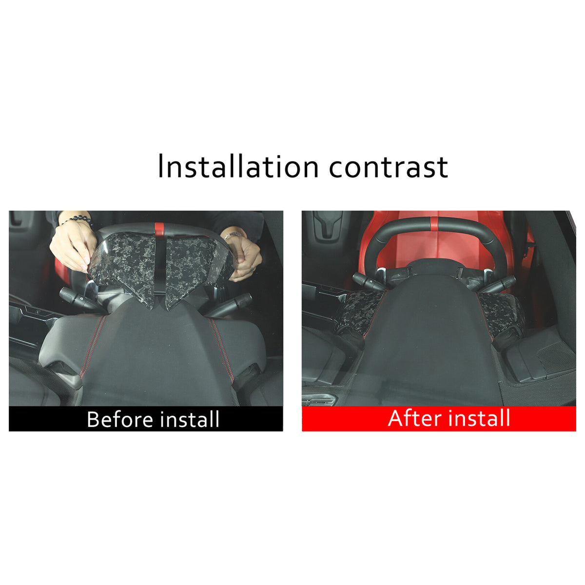 Forged Real Carbon Fiber Full Interior Set Cover Trim Kit For Corvette C8 20-25 - Variants 11-15 40