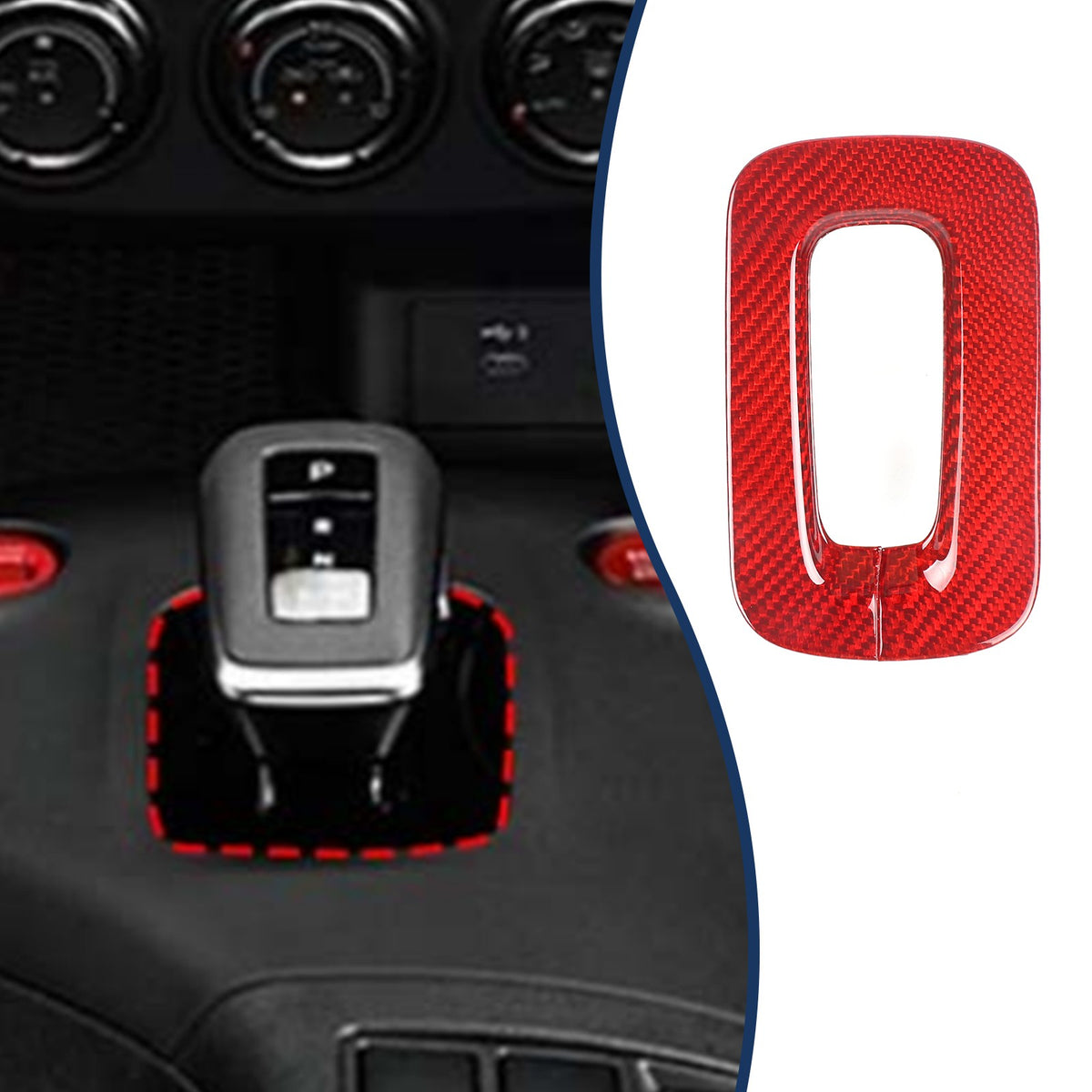 Red Real Carbon Fiber Interior Center Console Trim For Nissan Z 400Z RZ34 2023+ 49