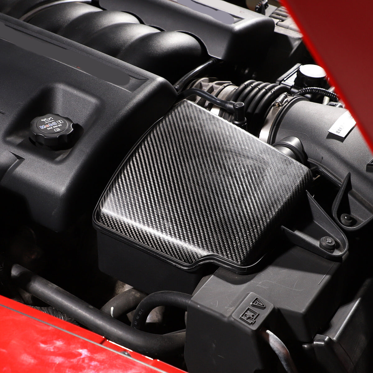 Real Dry Carbon Fiber Intake Manifold Cover Engine Set For Corvette C6 2005-13 15