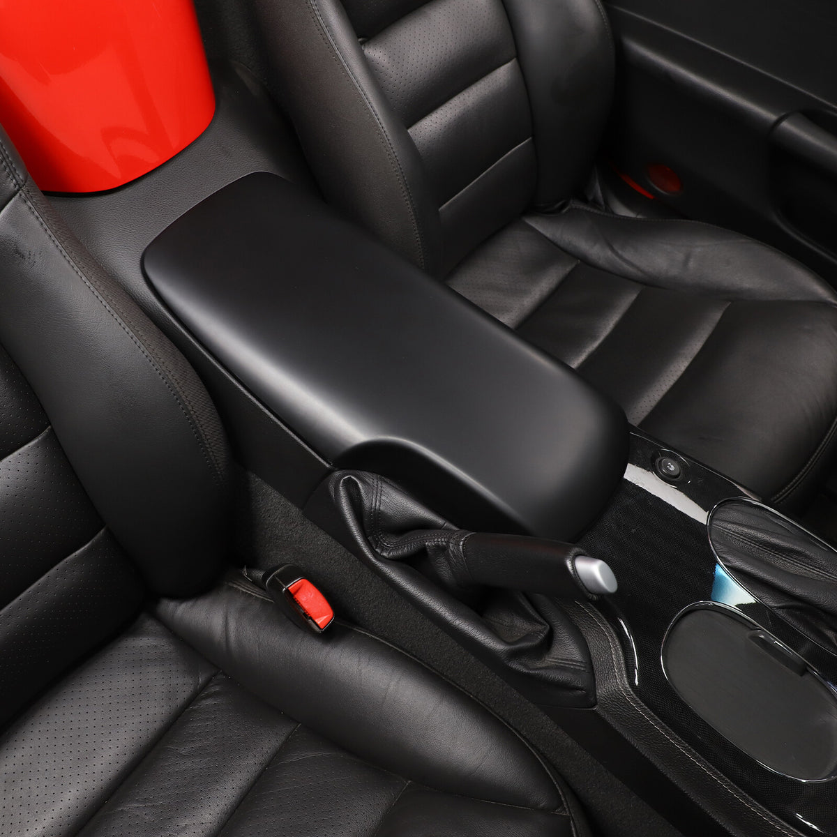 Matte Black Center Console Armrest Trim Cover For Corvette C6 2005-2013 US 3