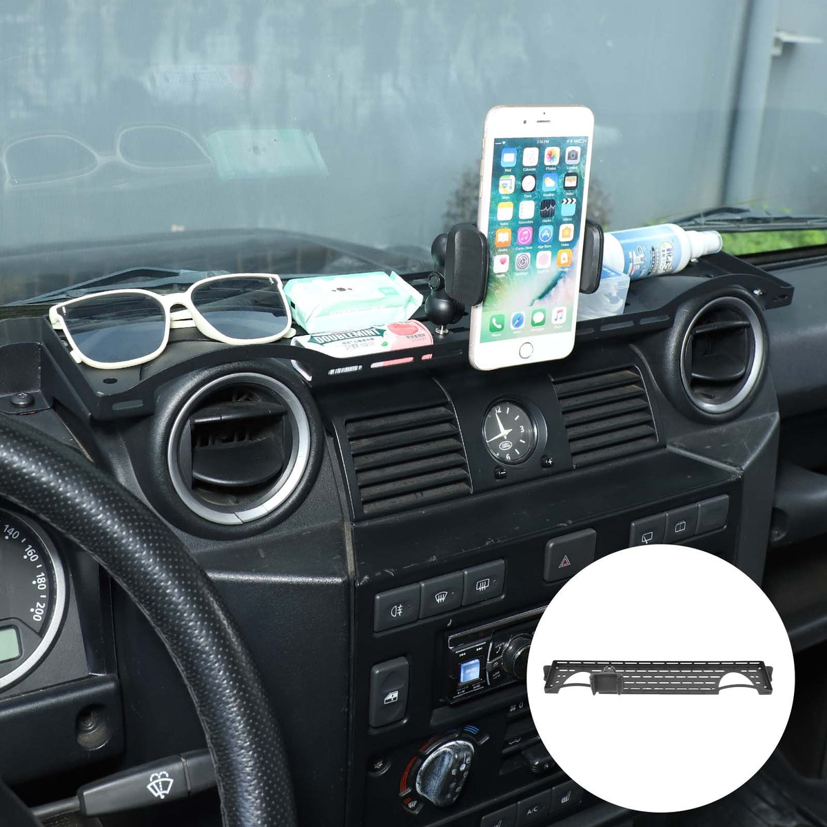 Off-Road Dashboard Phone Holder Bracket For Land Rover Defender L316 2004-2018 12