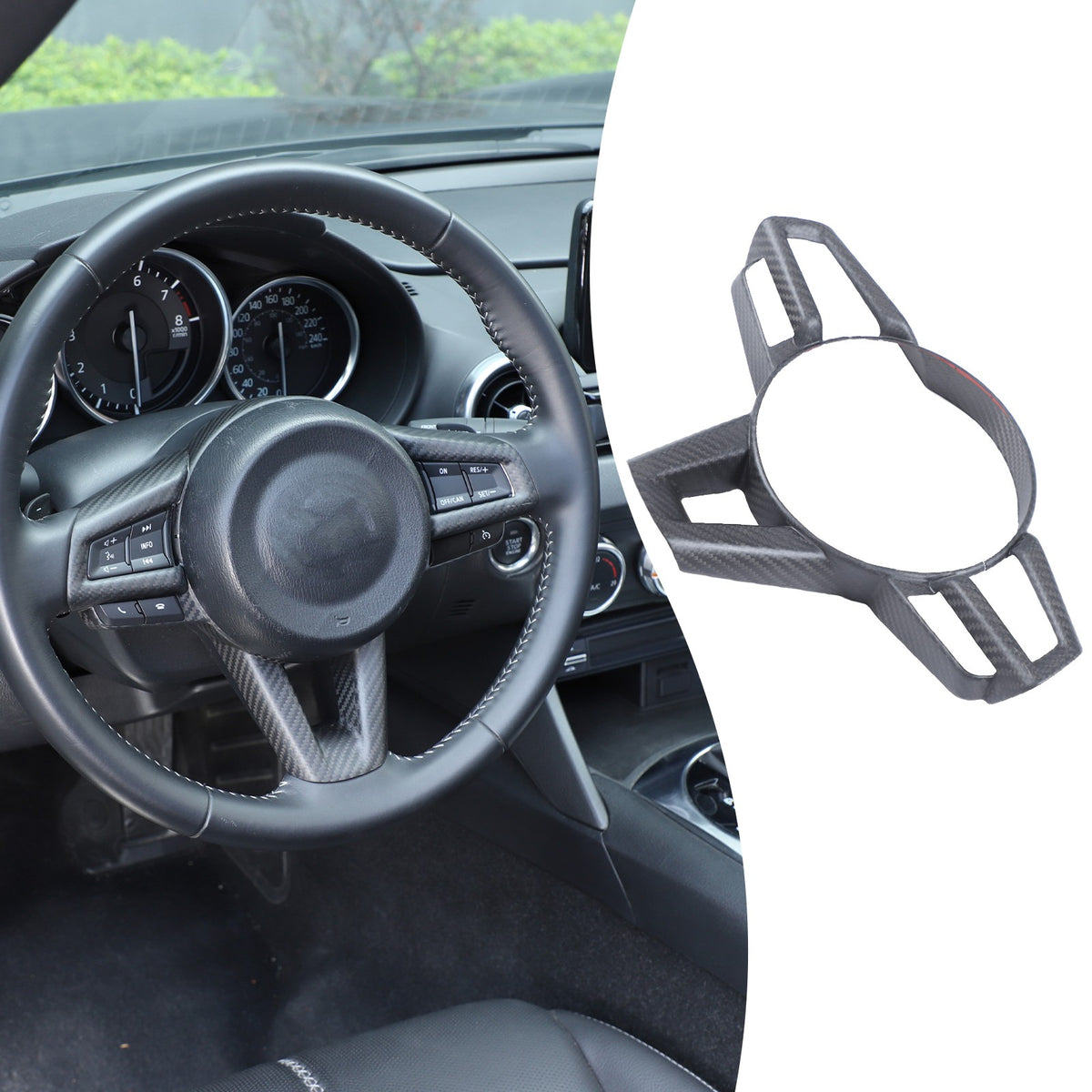 Matte Real Dry Carbon Fiber Interior Full Trim For Mazda MX-5 Miata 2016-2026 11