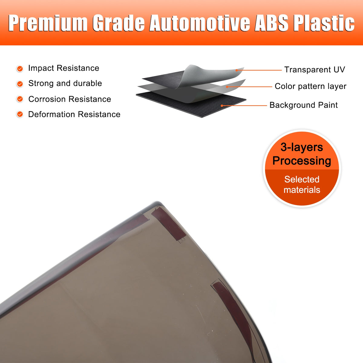 Smoked Black Rear Tail Light Guard Cover Trim Bezel For Toyota Hilux 2015-2019 9