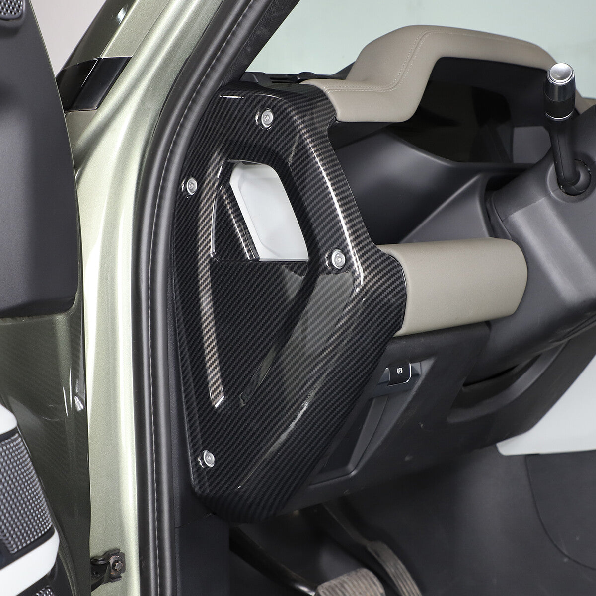 Carbon Style Dashboard Sides Panel Cover Trim For Land Rover Defender 20-23 11