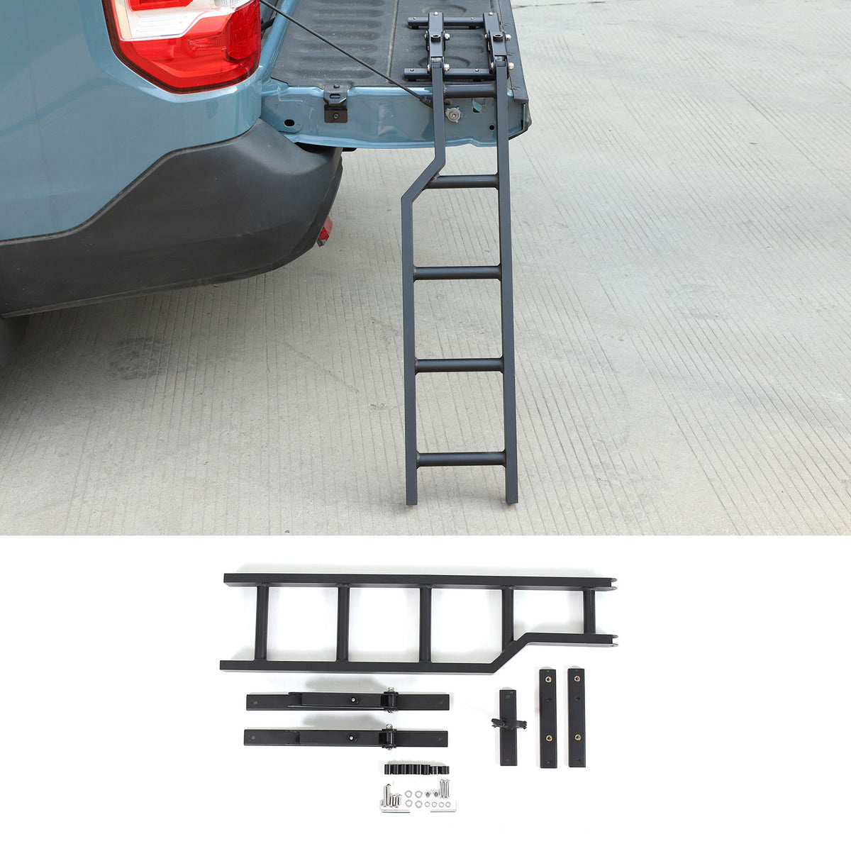 Pickup Truck Tailgate Ladder Foot Step Ladder For Ford Maverick 2022-2024 US 3