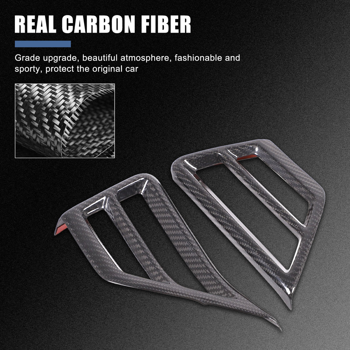 Real Carbon Fiber Side Air Vent Frame Trim For BMW 3 4 330i 430i G20 G21 25+ US 8