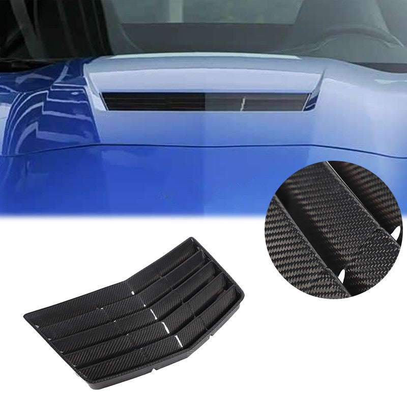 Real Carbon Fibe Front Bumper Hood Vent Louver Cover Kit For Corvette C7 2014-19 18