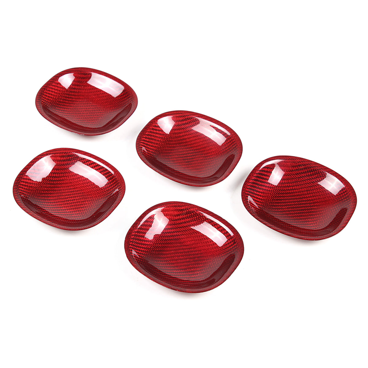 Red Real Carbon Fiber Exterior Side Door Bowl Cover Trim For Benz G-Class 19-20 9