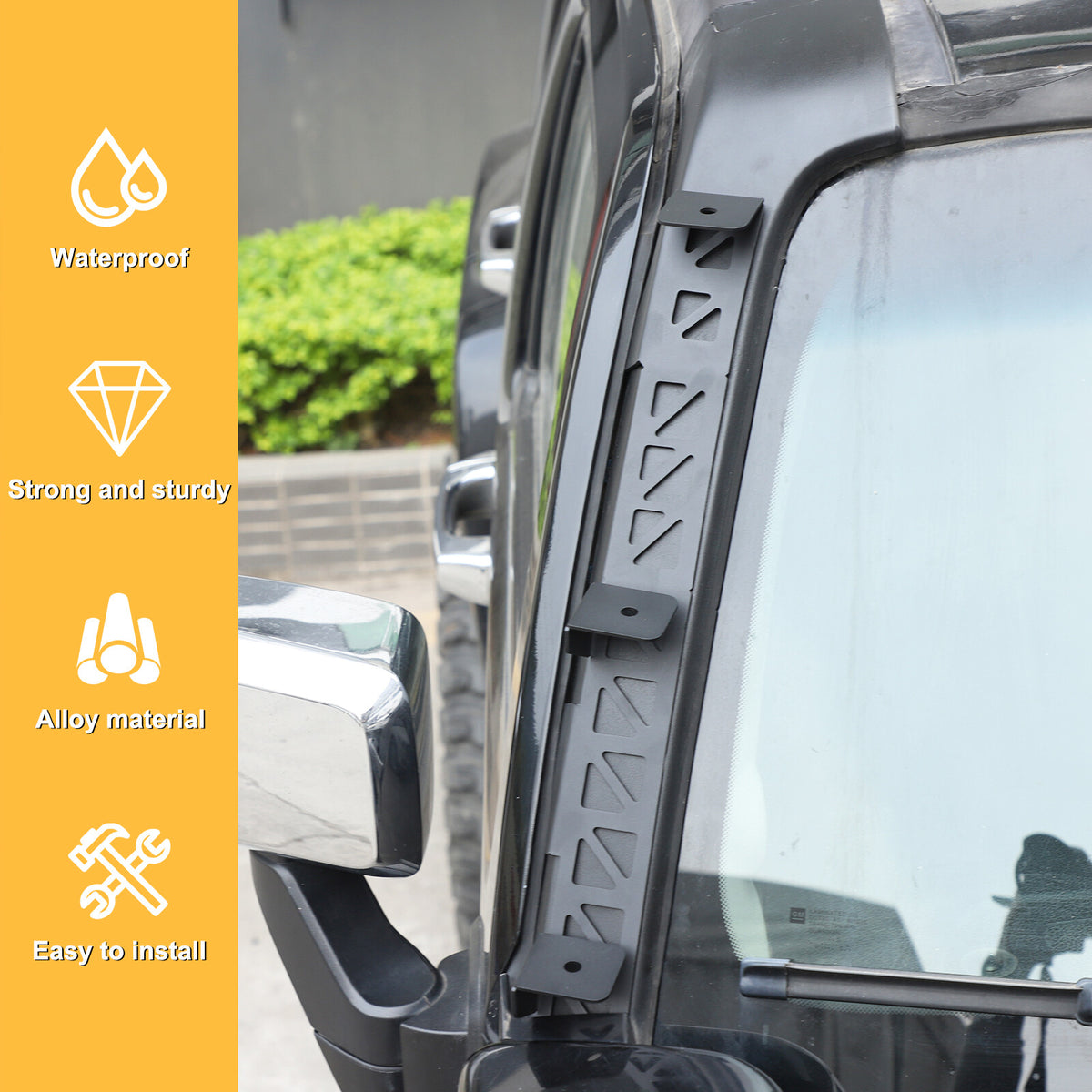 Carbon Steel A-Pillar LED Light Bar Mount Bracket For Hummer H3 2005-2009 US 12