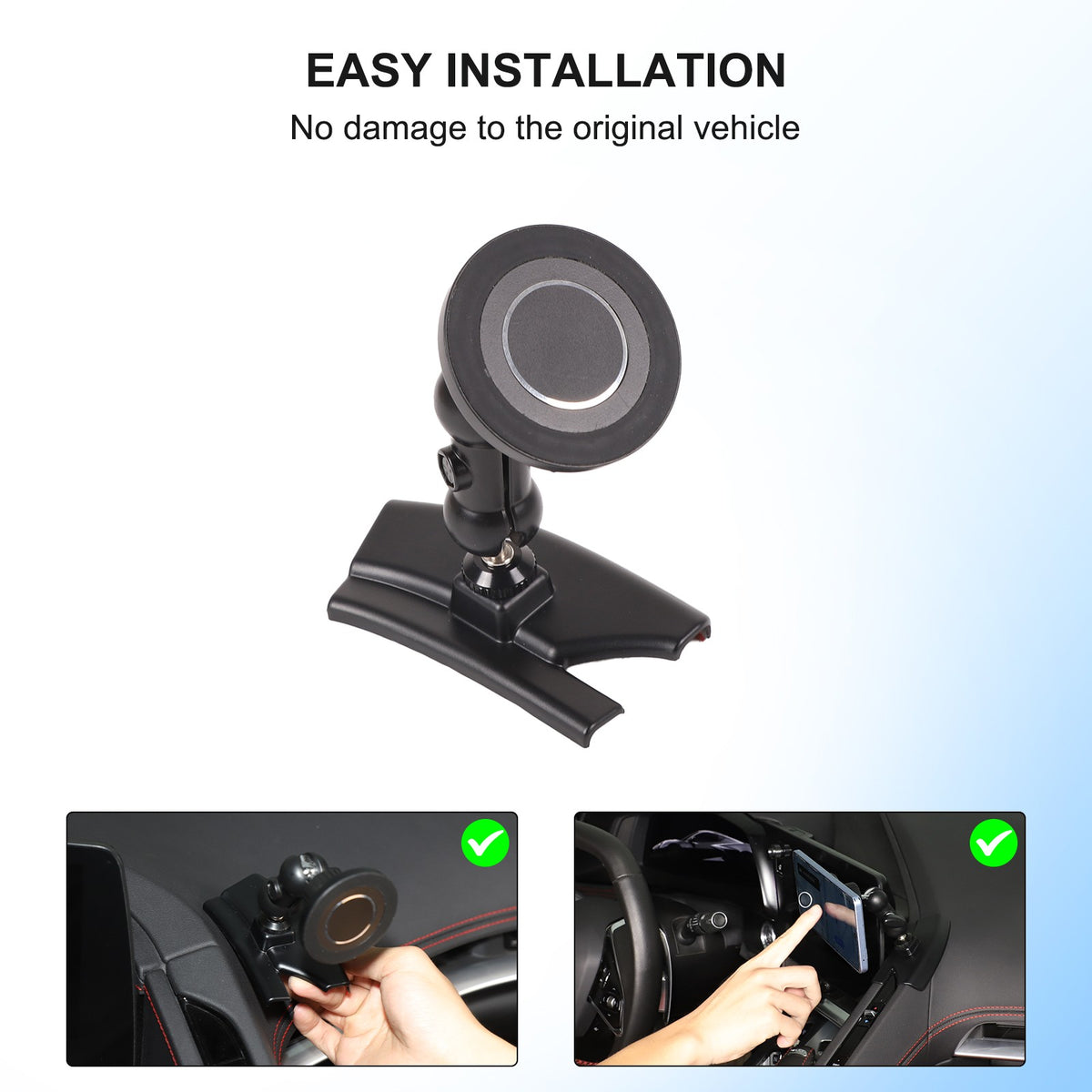 Magnetic Center Console Phone Mount Bracket For Corvette C8 2020-2025 19