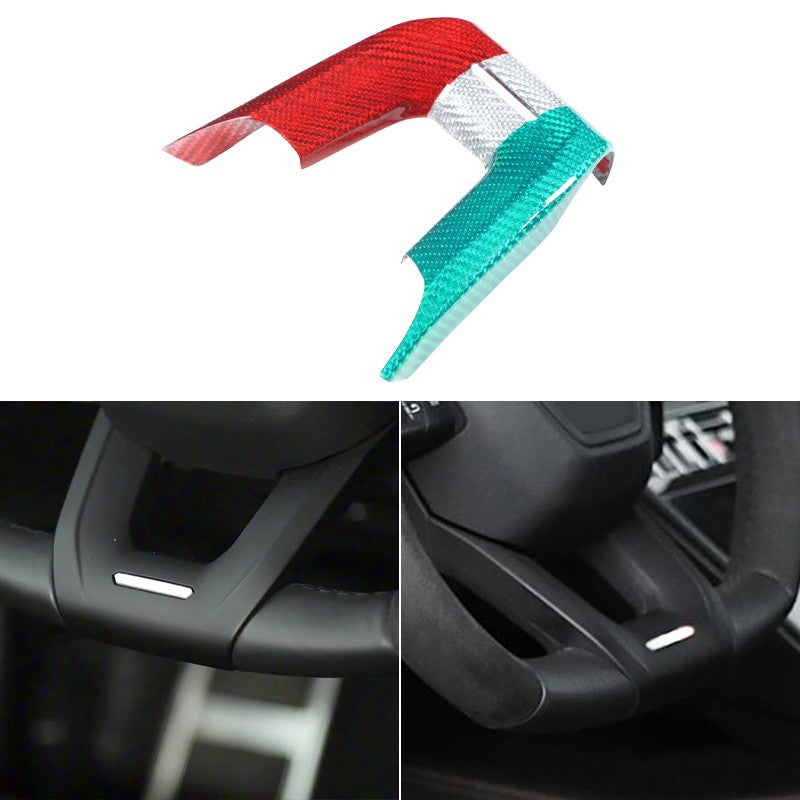 Tri-Color Steering Wheel Cover Trim For Lamborghini Urus/Urus SE 2018-2023 17