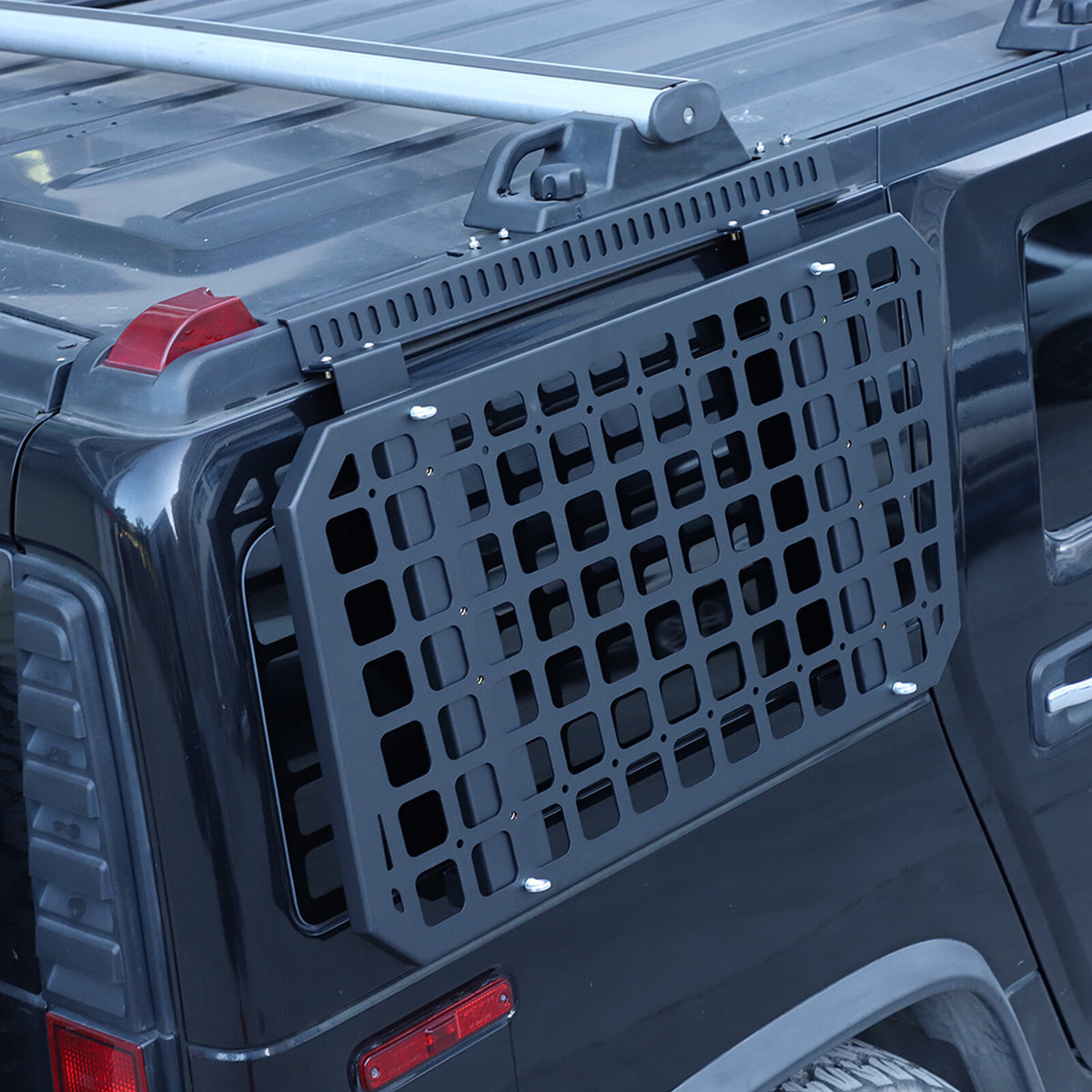 Alloy Rear Roof Climbing Ladder Rack Window Molle Panel For Hummer H2 2003-09 58