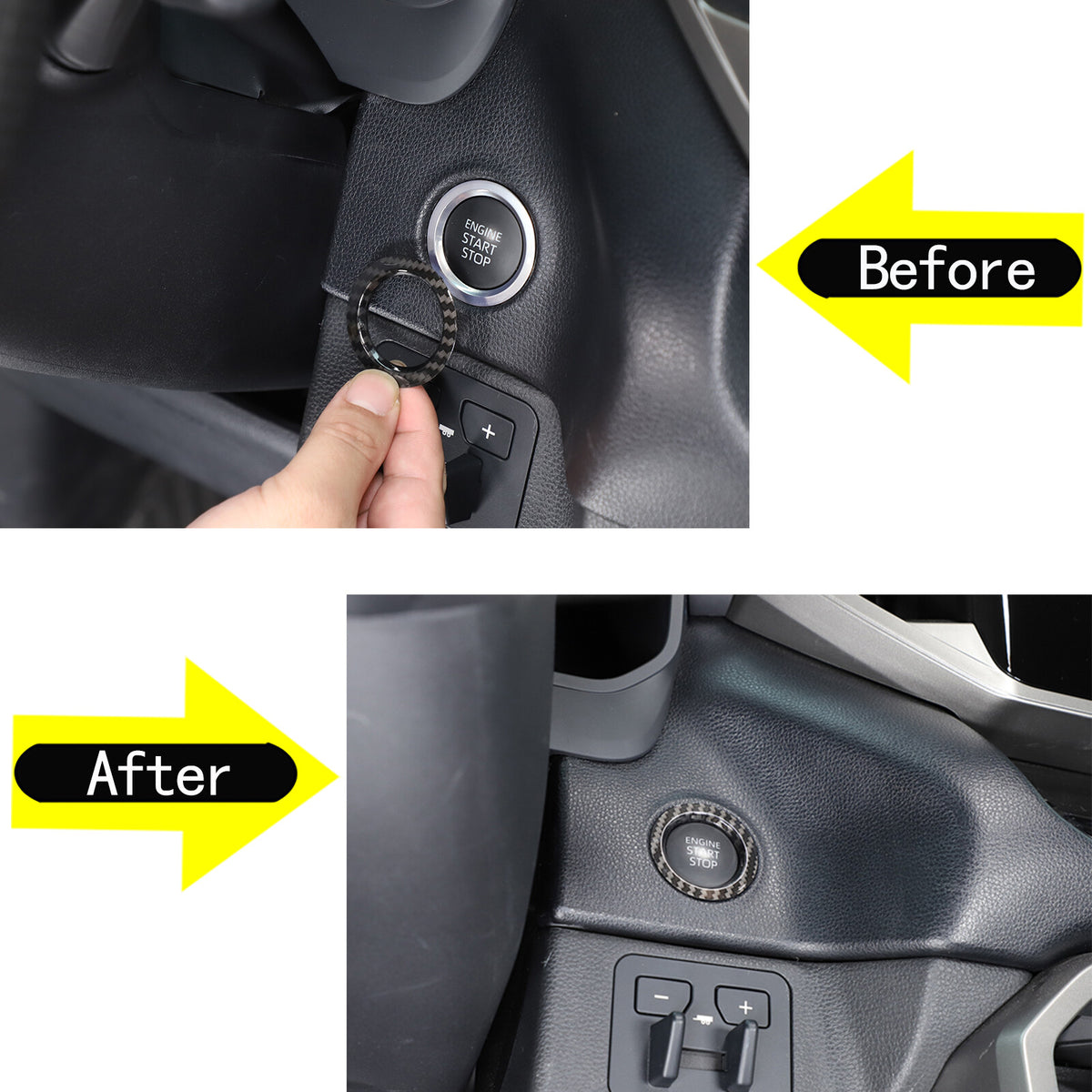 ABS Carbon Fiber Interior Set Cover Trim Kit For Toyota Tundra Sequoia SR 22+ - Styles 1-5 23