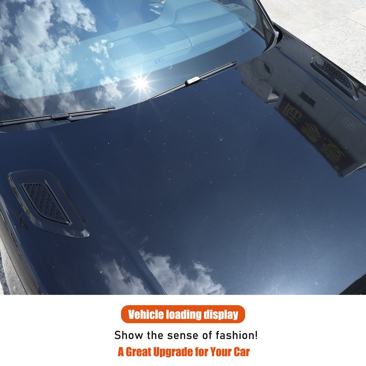 Piano Black ABS Exterior Hood Air Vent Trim For Range Rover Vogue L460 2023+ 2